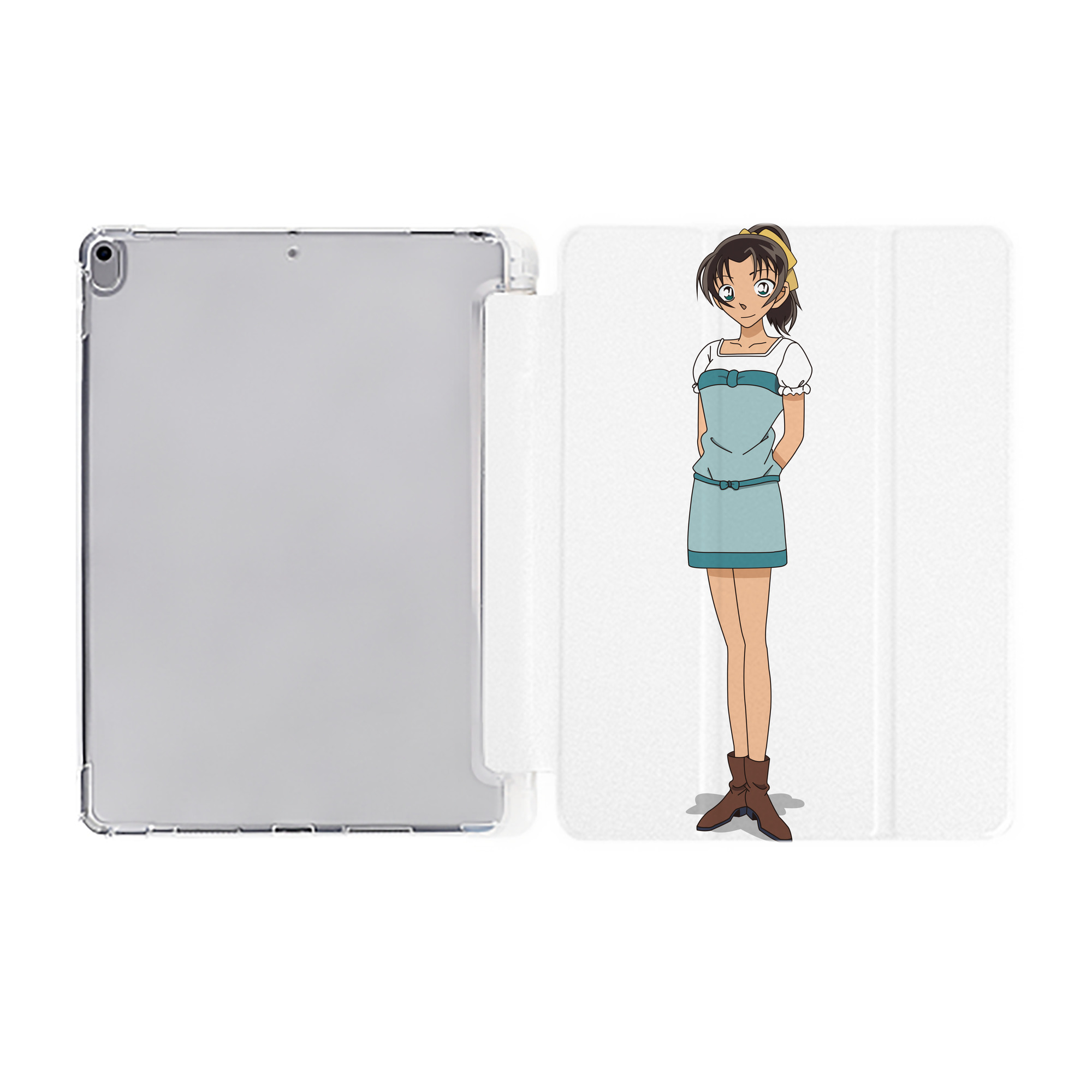 （画像用） 名探偵コナン Detective Conan IPad ケース ペン収納付き 三つ折りスタンド PUレザー×シリコン 対応機種9.5/10.5/10.9インチ